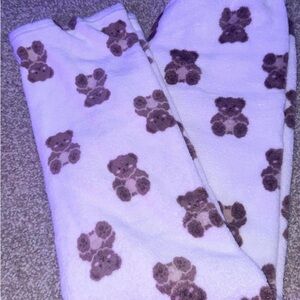 Cozy Teddy Bear Print Pants